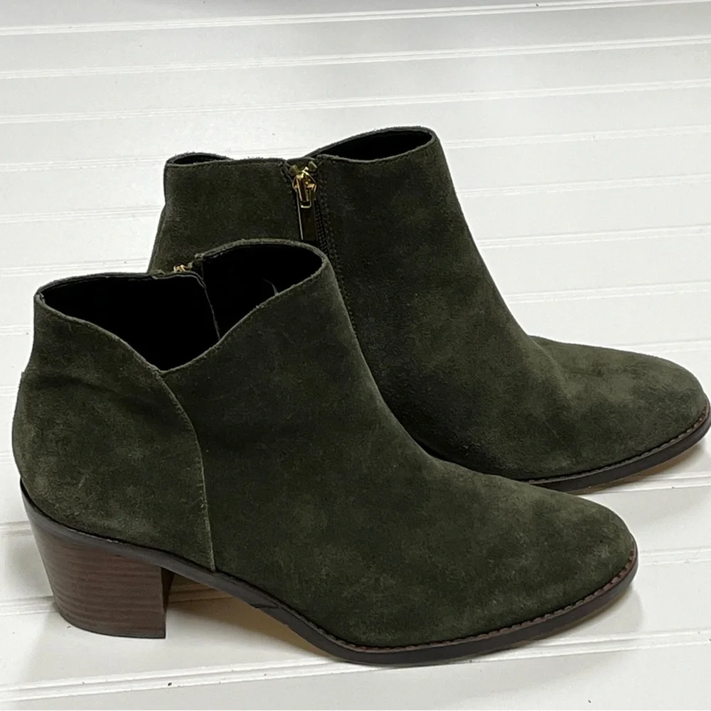 Land’s End Hunter Green Suede Ankle Boots